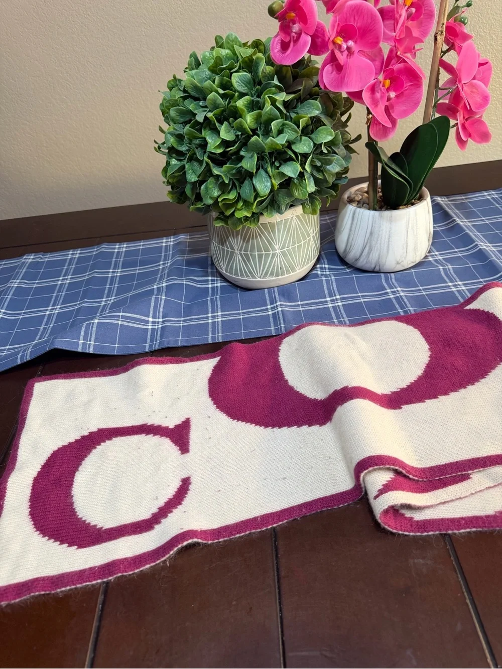 Coach Scarf , wool/rayon/cashmere pink